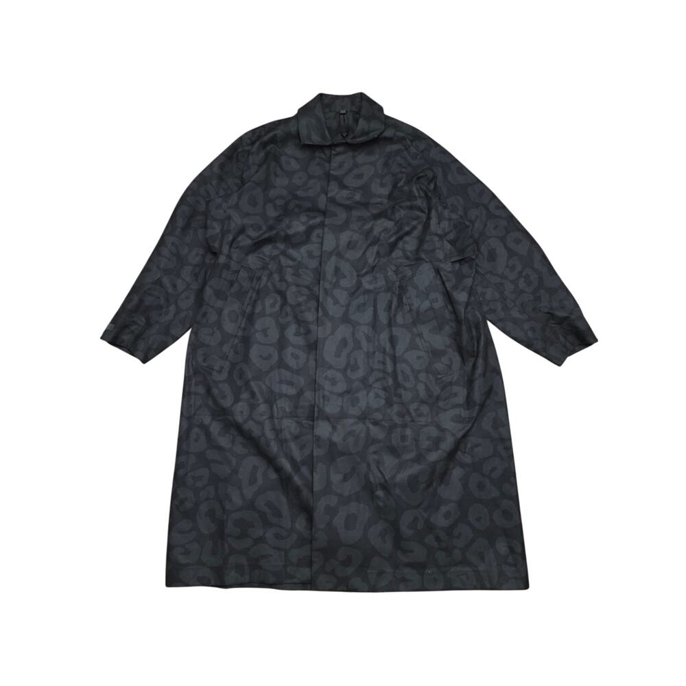 Lululemon LAB Leopard Print Overcoat Black Size Medium